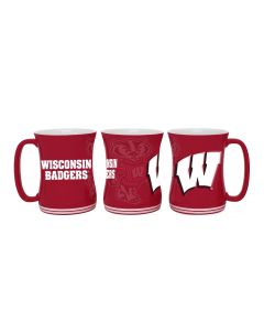 Wisconsin Badgers 16oz Red Barista Sculpted Ceramic Mug