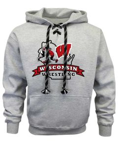 Wisconsin Badgers Gray Youth Wrestling State Lace Hooded Sweatshirt