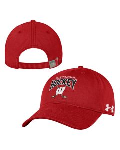 Wisconsin Badgers Under Armour Hockey Blue Line Adjustable Cap