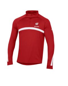 Wisconsin Badgers Under Armour Red Chadbourne 1/4 Zip Pullover