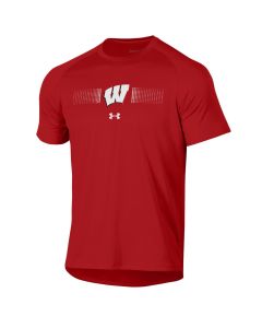 Wisconsin Badgers Under Armour Red Gradient Tech T-Shirt