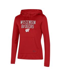 Wisconsin Badgers Under Armour Red Women's Bundle Armour Fleece Hood