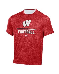 Wisconsin Badgers Under Armour Red Football Yoke Tech T-Shirt