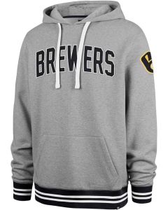 Milwaukee Brewers '47 Brand Gray Eastport Hooded Sweatshirt