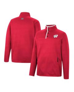 Wisconsin Badgers Colosseum Red Rebound 1/4 Snap Pullover