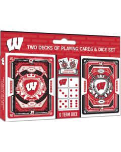 Wisconsin Badgers MasterPieces 2 Pack Cards & Dice Set