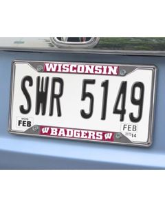 Wisconsin Badgers Fan Mats License Plate Frame