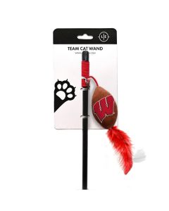 Wisconsin Badgers Team Cat Wand Pet Toy