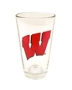 Wisconsin Badgers 16oz Clear Pint Glass