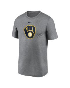 Milwaukee Brewers Nike Gray Large Logo Legend T-Shirt