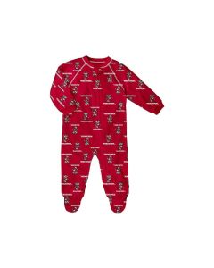 Wisconsin Badgers Outerstuff Red Newborn All Over Bucky Print Coverall