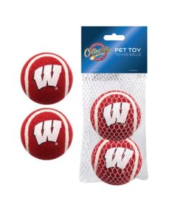 Wisconsin Badgers Pets First Red 2 Pack Tennis Ball Set