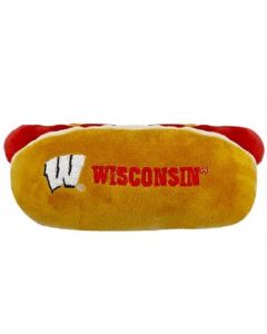 Wisconsin Badgers Pets First Hot Dog Squeak Toy