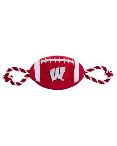 Wisconsin Badgers Nylon Football Dog Toy