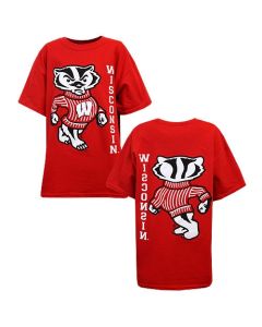 Wisconsin Badgers Youth Bucky Front Back T-Shirt