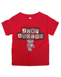 Wisconsin Badgers Red Toddler Jump Around Block T-shirt