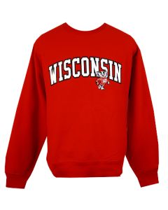 Wisconsin Badgers Offset Bucky Arch Crew Neck Sweatshirt