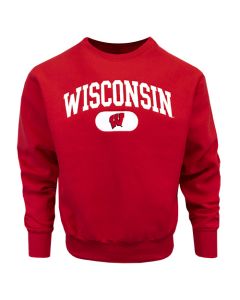Wisconsin Badgers Arch Disc Tackle Twill Crewneck Sweatshirt
