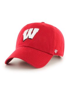 Wisconsin Badgers '47 Brand Red W Cleanup Adjustable Cap