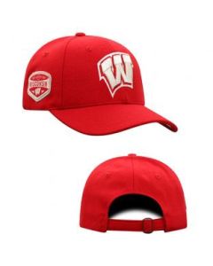 Wisconsin Badgers Top of the World Red Saga Adjustable Cap