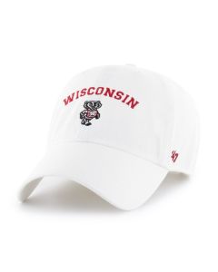 Wisconsin Badgers '47 Brand White Arch Bucky Fullback Cleanup Adjustable Cap