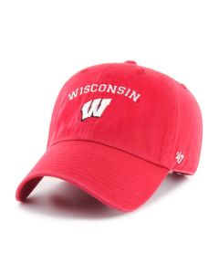 Wisconsin Badgers '47 Brand Red Arch W Fullback Cleanup Adjustable Cap
