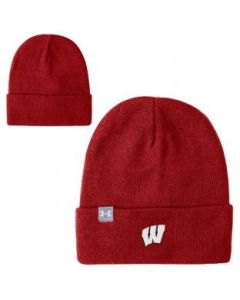 Wisconsin Badgers Under Armour Red Motion W Truckstop Cuffed Knit