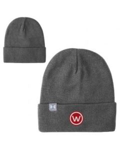 Wisconsin Badgers Under Armour Gray Vault Circle Truckstop Cuffed Knit