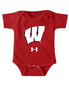 Wisconsin Badgers Under Armour Red Infant Motion W Onesie