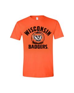Wisconsin Badgers Orange 2021 Halloween Carved Pumpkin T-Shirt