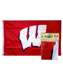 Wisconsin 3x5 Nylon Motion W Flag
