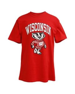Wisconsin Badgers Red Youth Arch Full Bucky T-Shirt