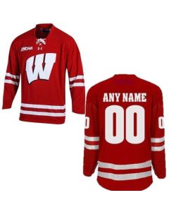 Wisconsin Badgers Under Armour Women's Hockey Twill Custom Replica Jersey