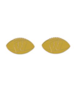 Wisconsin Badgers Gold Football Stud Earrings
